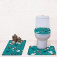 thumbnail image 2 of 3Pcs Set De Alfombras Alfombril De Baño Pick Print Baño Pedestal Tapa Alfombril 3 Macarena Tapicería de tocador antideslizante, 2 of 4