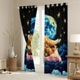 thumbnail image 3 of Feelyou Kawaii Rustic Cow Blackout Curtains Set of 2 (52x84 Each), Mystic Star Galaxy Moon Window Curtains, Dreamy Cartoon Theme Curtains and Drapes, Blackout Curtains Home Decor, 3 of 6