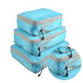 thumbnail image 2 of 3 Pieces Packing Cubes Set Travel Luggage Packing Travel Compression Suitcase Organizer Travel Compression Suitcase Bags - Lake Blue, 2 of 4