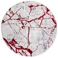 thumbnail image 2 of SAFAVIEH Amelia Pemala Abstract Area Rug, Gray/Red, 6'7" x 6'7" Round, 2 of 11