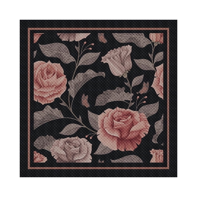 Zhuge Papel para envolver regalos, flores tridimensionales en relieve, papel para envolver regalos (negro)