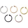 thumbnail image 5 of 5PCS Fashion Rhinestone Nose Ring Stainless Steel Nose Ring Fake Nose Ring Non-Piercing Nose Ring, 5 of 5