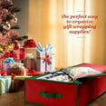 thumbnail image 2 of Premium Wrapping Paper Organizer Storage | Gift Wrap Holder With Extra Pockets for Christmas Decorations, Reinforced Handles, Heavy Duty, Tear-Proof Fabric - Fits Up to 27 Rolls (Black), 2 of 10