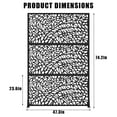 thumbnail image 3 of Garvee 72" x 47" Galvanized Steel Metal Privacy Screen, Freestanding Outdoor Decorative Garden Panel with Stand, Heavy Duty Room Divider for Patio, Balcony & Indoor Use (Broken Glass), 3 of 8