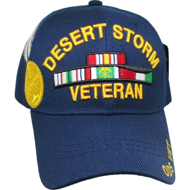 Cultural Exchange Desert Storm Veteran Ribbons with Medal Mens Cap