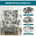 thumbnail image 2 of PTSPLLMY Wingback Chair Covers Slipcovers 2 Piece Stretch Wing Chair Covers Spandex Slipcovers Wingback Sofa Covers Armchair Covers Non-Slip Furniture Protector for Living Room Wingback Chairs, A13, 2 of 7