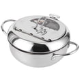 thumbnail image 2 of Marmite à frire, mini marmite de friteuse de Style japonais durable en acier inoxydable BuyWeek avec thermomètre(20cm), 2 of 8
