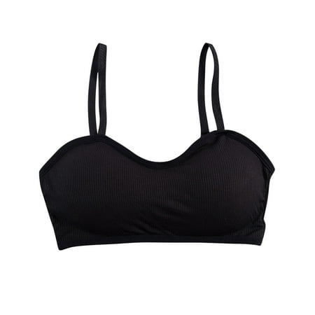 

Larisalt Bras For Women No Underwire Women s Plus Size Seamless Banded Full Coverage Underwired Bra Black One Size