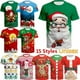thumbnail image 2 of (15 estilos) Ropa unisex Nueva moda Navidad Impresión digital Adolescente Camiseta de manga corta Hombres/Mujeres Casual Tallas grandes Top, 2 of 3