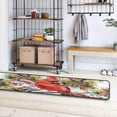 thumbnail image 4 of SKYSONIC 2'X6' Vintage Cardinal Birds Fir Branch Runner Rug with Rubber Backing, Watercolor Christmas Red Berries Non Slip Entryway Rug Runner Washable Soft Area Rug Carpet, 4 of 6