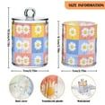 thumbnail image 5 of Yayeee 2 Pack Qtip Holder Bathroom Cotton Swab Canister with Lid Clear Dispenser Set, Light Blue Daisy, 5 of 6