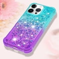 thumbnail image 6 of Case for iPhone 16 Pro Max Case Girls Women,Liquid Glitter Shockproof Back Cover Soft TPU Bumper Silicone Slim Protective Cover for iPhone 16 Pro Max 6.9 inch Gradient Blue, 6 of 12