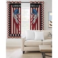 thumbnail image 2 of Independence Day Kitchen Curtains Red Blue U.S Flag Wings Stripes Plaid Cafe Short Curtains for Bathroom Blackout Window Curtain Small Window Treatment Drapes for Bedroom Living Room 27.5"x39"x2, 2 of 9