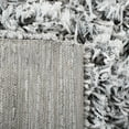 thumbnail image 3 of SAFAVIEH Rio Kynaston Solid Polyester Shag Runner Rug, Grey/Ivory, 2'3" x 6', 3 of 7