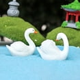 thumbnail image 4 of mdesiwst Miniature Swan Figurine Mini White Swan Resin Statue Realistic Animal Ornament Dollhouse Fairy Garden Micro Landscape Decoration, 4 of 8