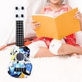 thumbnail image 1 of Ukelele para , juguete de guitarra, juguete de ukelele de aprendizaje temprano, instrumento musical de simulación para juguetes de fiesta, Patrón de, 1 of 8