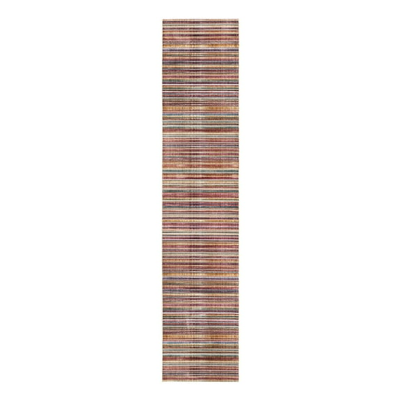 Unique Loom Deepa Collection Area Rug - Static (2' 6" x 12' Runner Multi/Gray)