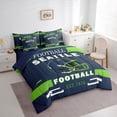 thumbnail image 3 of jejeloiu Seattle 7-Piece Twin Bedding Sets,Deepblue Rugby Helemt Bedding Comforter Set,American Football Sport Sheet Sets For Kids Teens,Microfiber Bedroom Decor Reversible, 3 of 8
