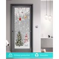 thumbnail image 5 of Grey Snowman Christmas Window Privacy Film Stained Glass Window Film Decorative Windows Cover Static Windows Cling for Glass Door Xmas Tree Ball Winter Snowflake Stickers for Bathroom 35.4"x78.7", 5 of 7