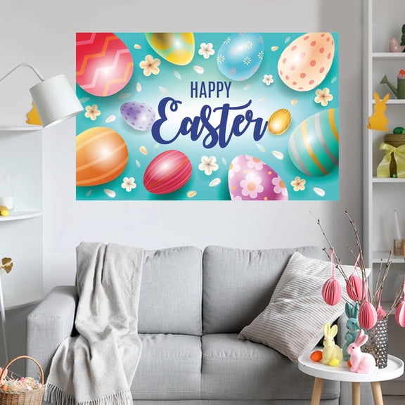 Eespoir Easter Banners, Decorative Photos Backgrounds, Easter Decorations Activities, For Outdoor Party Supplies(D)