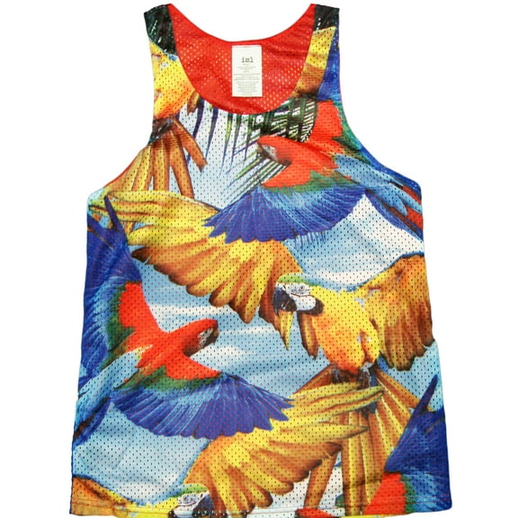 Flying Parrot Print Tank Top