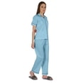 thumbnail image 2 of Inkmeso Ensemble de Pyjama en Coton pour Femmes, Manches Courtes Classiques, 2 Pcs, Chemise et Pyjama de Détente, 2 of 7