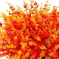 thumbnail image 4 of 6 Bundles Artificial Fall Flowers for Outdoors, Faux Autumn Plants Bushes, UV Resistant No Fade Plastic Plants Greenery for Outside Garden Porch Sidewalk Window Box Décor (Autumn Eucalyptus), 4 of 7