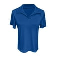 thumbnail image 4 of Womens Polo Shirts, Comdrip Women's Short Sleeved Business Casual Top V Neck Work Shirt Top Polo Shirts for Women Blue M, 4 of 5
