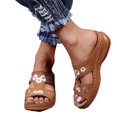 thumbnail image 1 of Leather Flower Embroidered Vintage Casual Soft Footbed Orthopedic Arch-support, 1 of 4