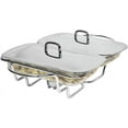 thumbnail image 3 of Galashield Chafing Dish Buffet Set Warming Tray with Lids Stainless Steel with 2 Oven Safe Glass Dishes Buffet Servers (1.5-Quart Each Tray), 3 of 8