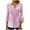Pink 6, variant on Ltctricy Christmas Shirts for Women Cute 3/4 Sleeve Pleated Tunic Tops Fall Fashion Loose V Neck Blouses