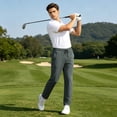 thumbnail image 4 of AZoiNM Men's Quick-Dry Athletic Pants Loose Fit Straight Leg Reflective Elastic Waistband, 4 of 11