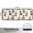 thumbnail image 5 of Cat and Sweater Beige Pattern Anti Fatigue Kitchen Rugs Set Of 2, Non Slip Washable Decorative Floor Mats for Sink Laundry and Home Use, 17"x47", 5 of 5