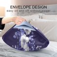thumbnail image 4 of Satin Pillowcase Home Luxury Envelope Pillowcases Soft And Smooth Navy Blue Floral, 4 of 6