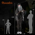 thumbnail image 3 of Gymax 8.5 FT Halloween Decoration Animated Standing Grim Reaper Creepy Sounds, 3 of 8