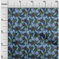 thumbnail image 2 of oneOone Cotton Poplin Twill Blue Fabric Tropical Leaf Craft Projects Decor Fabric Printed By The Yard 56 Inch Wide, 2 of 5