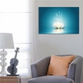 thumbnail image 3 of AatoeaX Lotus Wall Art Flower Canvas Poster Lotus Bloom in Water Picture Zen Prints Teal Blue Painting Room Aesthetic for Living Room Bedroom Yoga Spa Meditation Spiritual Wall Decor, 3 of 4