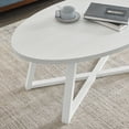 thumbnail image 3 of Roundhill Furniture Modern Harmony Wood Oval Coffee Table, 3 of 8