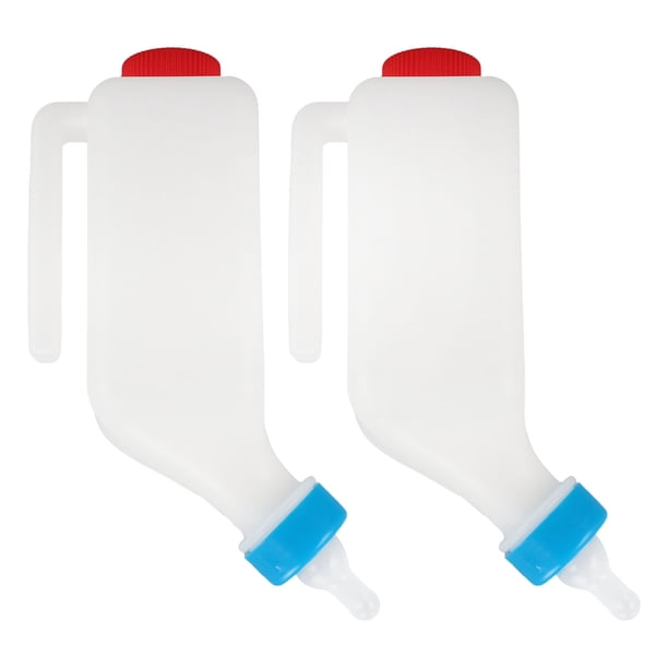 Biberón Para Vacas De Cordero, Biberón Reutilizable Para Alimentar Leche De Ternera, A Prueba De Fugas, 2 Piezas, Resistente Al Desgaste, Conveniente Para Llenar Con Tapas Para