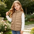 thumbnail image 6 of KICILVS Kids Puffer Vest Zip Up Quilted Sleeveless Jacket with Pockets Lightweight Warm Waistcoat for Winter Wear 4-15 Years, 6 of 9