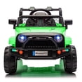 thumbnail image 7 of Xuanlur 12 Volt Ride on Toys for Toddlers w/Remote Control, Electric Ride on Truck Car w/Reflective Stickers, Front Anti-Collision Bar Design, LED Headlights, Bluetooth, 3 Speeds, Green, 7 of 7