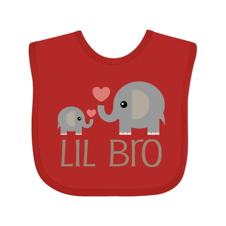 

Inktastic Lil Bro Matching Elephant Gift Baby Boy Bib