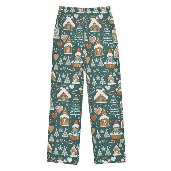 joogoo Christmas Gingerbread House Pajama Pants Pj Bottoms Sleepwear Lounge L
