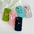 thumbnail image 6 of Lovely Women Case for iPhone 14 Curly Shape, Wavy Frame Phone Case for iPhone 14 with 3D Bow, Elegant Girls Case for iPhone 14 Full Camera Protection, Cute Silicone Girly Case for iPhone 14 (White), 6 of 13
