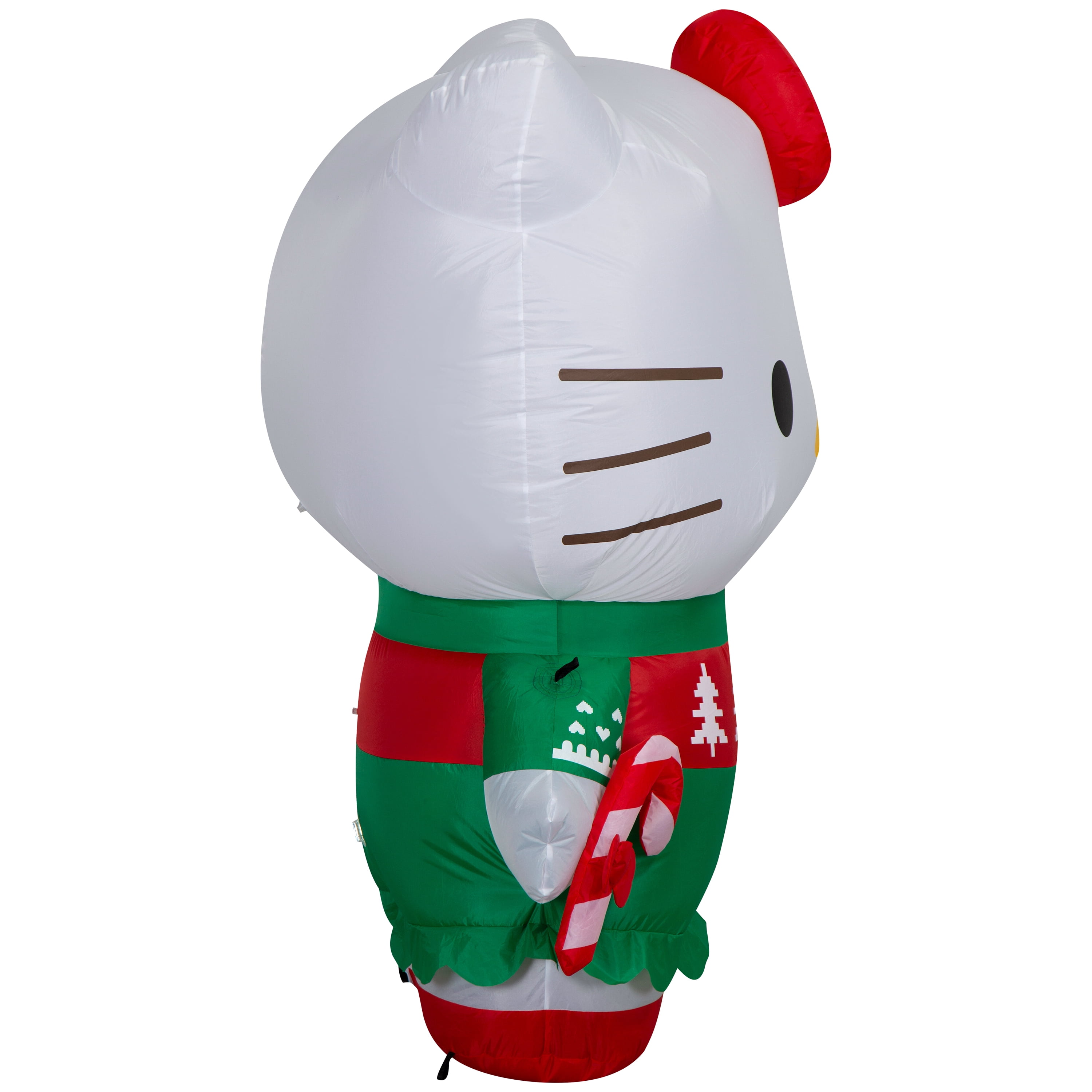 Christmas Hello Kitty with Christmas Sweater and Scarf Airblown LED Christmas Yard Inflatable 4.2 ft