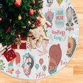 thumbnail image 5 of FMSHPON Christmas Set Xmas Christmas Tree Skirt Stand Mat for Holiday Party Decoration Indoor Outdoor 48 inches, 5 of 6