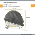 thumbnail image 2 of Industrial Fan Cover, Outdoor Fan Cover,420D Heavy Duty Waterproof&Dustproof Cover for 24" High Velocity Floor Fan, Drum Fan, High Speed Blower,Suitable for indoor and outdoor, 2 of 7