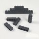 thumbnail image 1 of Ladrillos de pared gruesos de partículas pequeñas, 1x2, 1x3, 1x4 puntos, accesorios a granel, puertas, ventanas, bloques de construcción DIY, juguete educativo para niños,60pcs DK grey 1x4, 1 of 7
