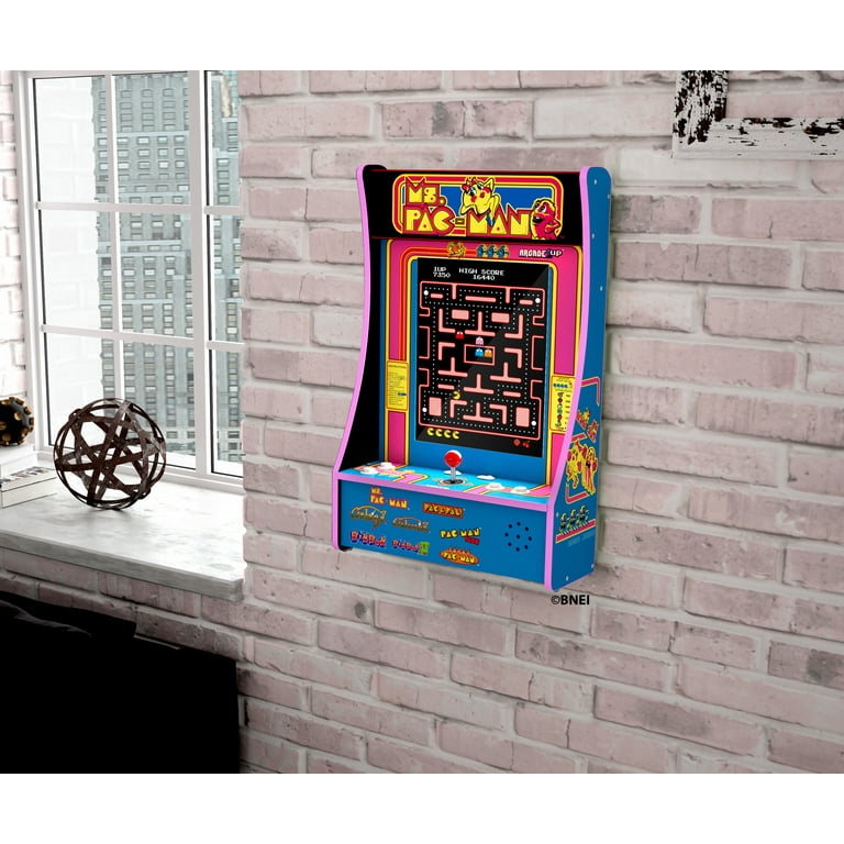 Arcade1UP Ms.PAC-MAN Party-cade - PAC-MAN Video Game Machine with