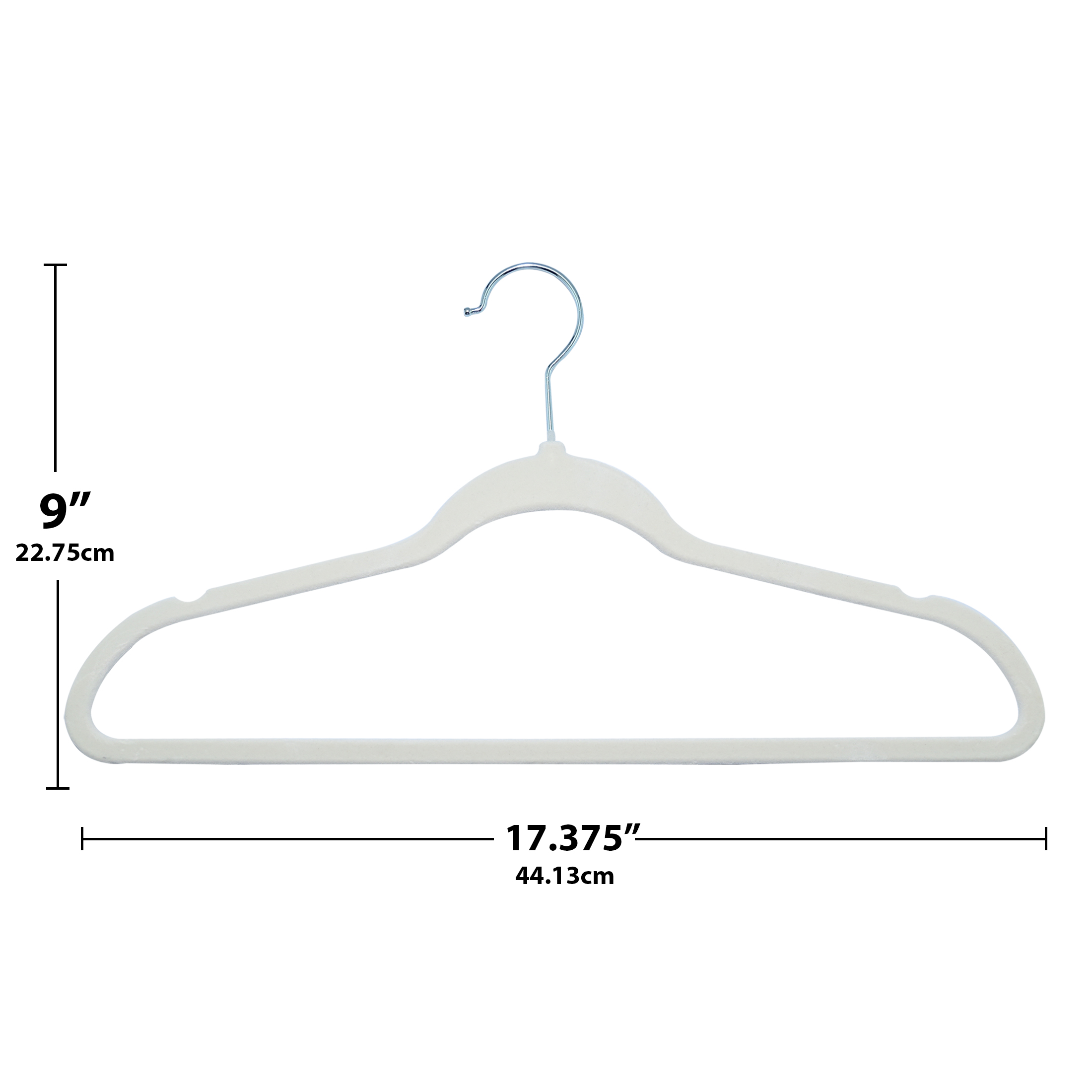 ClosetSelect Velvet Hangers, Beige 50 Count
